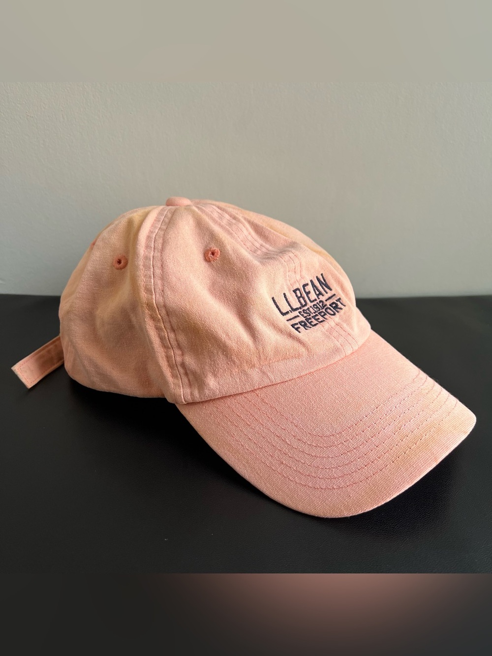 L.L.Bean Est 1912 Freeport Pink Canvas Baseball Cap Hat Adjustable Adult